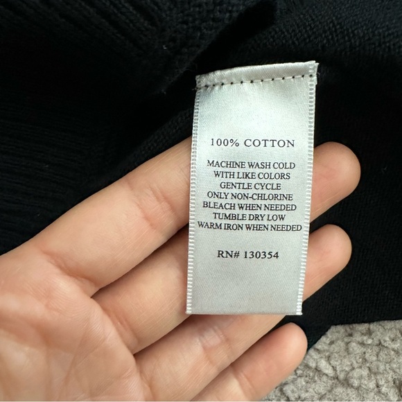 Threads & Heirs Sweater Mens Size S Knit V Neck Black - Picture 10 of 12